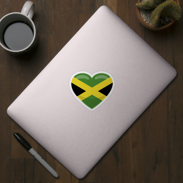 Jamaica Flag Heart by SunburstGeo